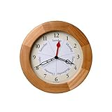 TooTa cl03 Clock, 12 Round, Oak