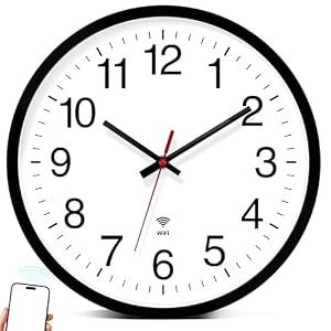 Wifi Clock Wifi Wall clock with Auto Time Sync & DST Battery Operated