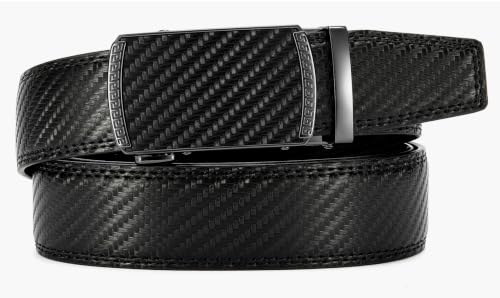 Image of CHAOREN Leather Ratchet Belt men 1 3 /8 inch | For Dress Pants - Micro Adjustable Belt Fit Everywhere