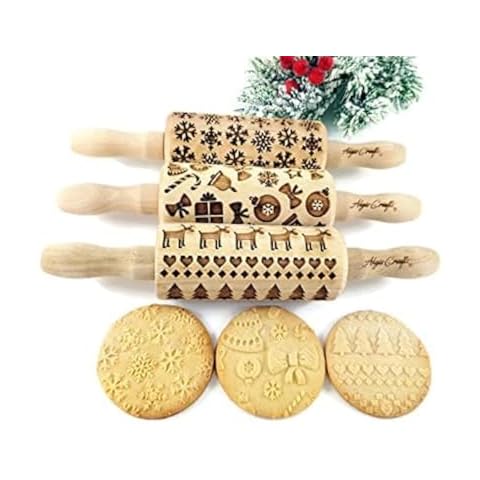 Algis Crafts Christmas Rolling Pin Set Cover