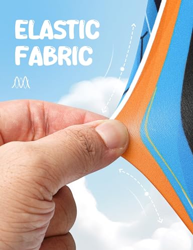Fitst4 Sports Kids Cycling Bike Shorts Boys Girls Printed Biking Shorts Padded Youth Triathlon Shorts With Pockets Blue Orange Size S thumb #3
