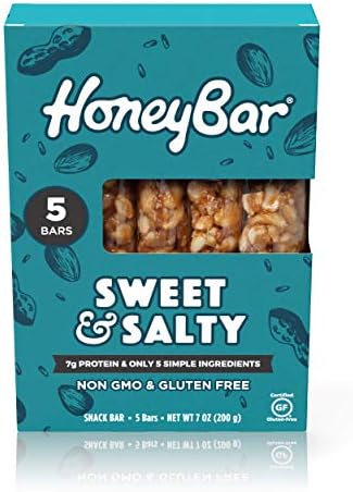Bon Bee Honey Natural Honey Bars - All Natural Nutrition Bars With Peanuts & Pecans, 12 Pack