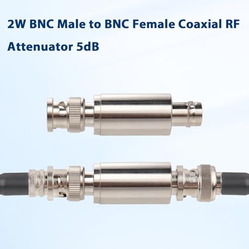 xrds -rf 5db 50 ohm 2w coaxial bnc male to female attenuator ideal for radio communications signal testing and network analysis