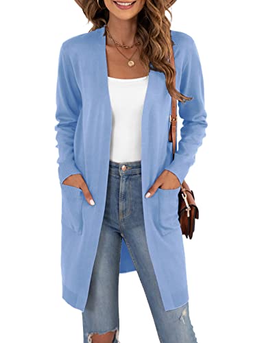 Image of VIISHOW Women's Classic Cardigans Long Sleeve Open Front Casual Knit Cardigan Sweaters Coat Soft Outwear