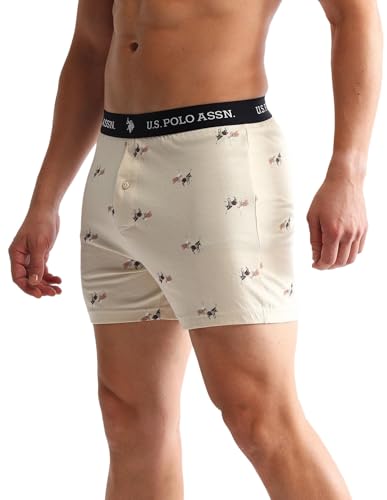 Image of U.S. Polo ASSN. Mens OEX09 Comfort Regular Fit Solid Boxers - Pack of 2