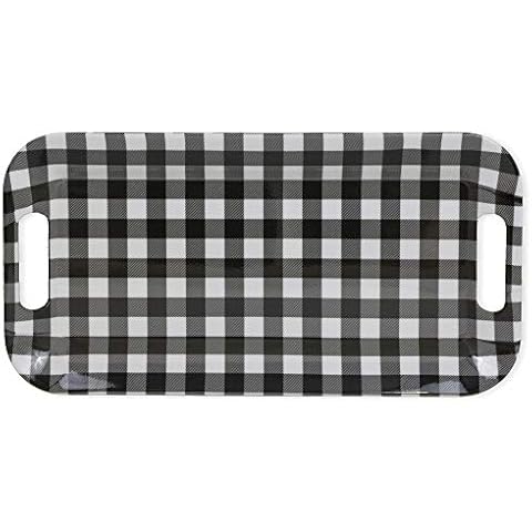 Boston International Melamine Serving Tray with Handles Cover