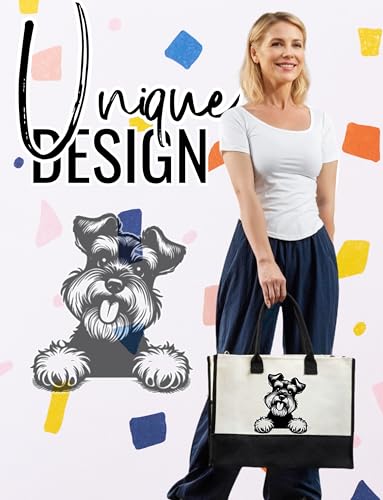Bolsa tote de lona con cierre y correa para mujer miniatura 2