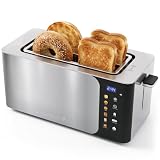 Elite Gourmet SmartToast Digital 4-Slice Toaster, 1370W...