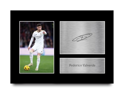 HWC Trading Federico Valverde Real Madrid Regalos Impresos Imagen De Autógrafo Firmado Para Los Aficionados Al Fútbol Y Partidarios - A4
