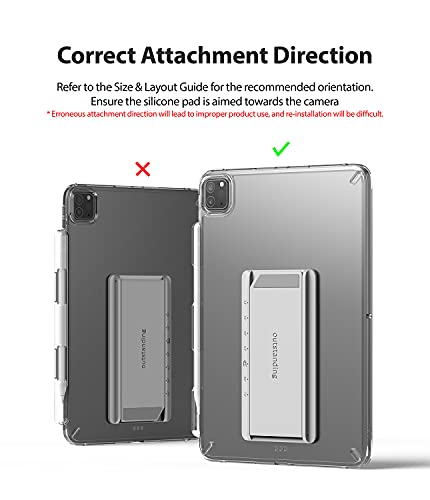 Image of Ringke Outstanding Multi-Angle Adhesive, Spring-Action with Non-Slip Pad Stand for Tablets, E-Readers and Phones - Peach Pink