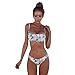 Produktbild iYmitz Damen Bikini mit Blumen Set Push Up Gepolstert Bustier Zweiteilig Sommer Sportliches Bademode Strand Frauen Bikini