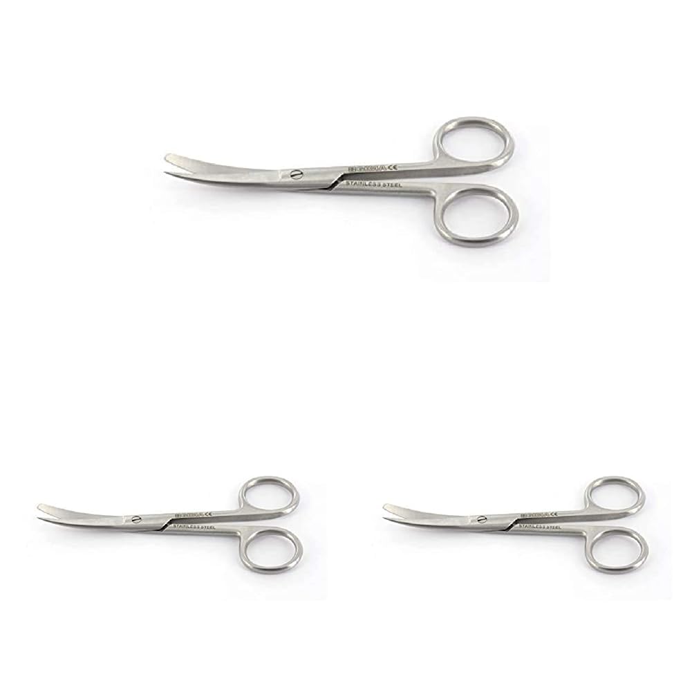 Ciseaux de chirurgie incurvés Gima 26727 bout mousse et pointu 14,5 cm