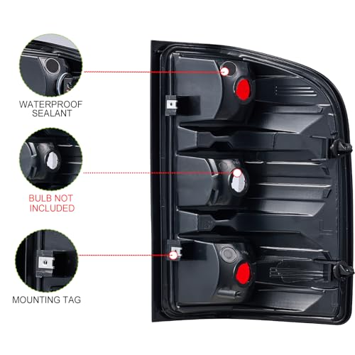 Awayet Tail Lights Compatible 2007-2013 Chevy Silverado Chrome/Red by Awayet - Used condition - Image 3