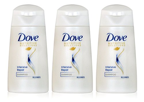 3x Dove Intensive Repair SHAMPOO Nutritive Solutions 50ml Travel Size MINI