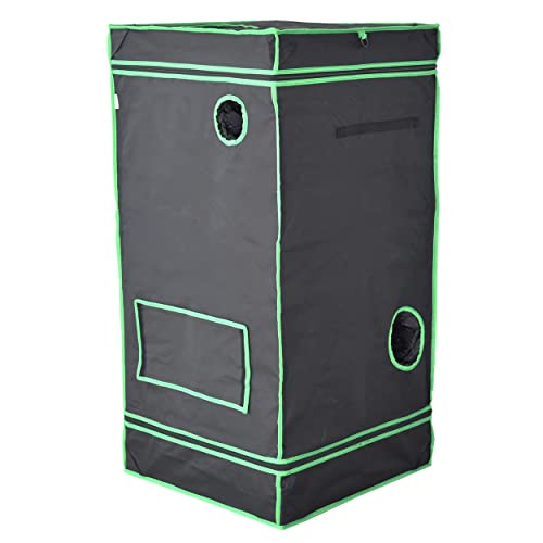 Green Hut Grow Tent 24"X24"X48" 600D Mylar Hydroponic Indoor Grow Tents With Observation Window, Removable Floor Tray And Tool Bag For Indoor Plant Growing 2X2 #TOP7