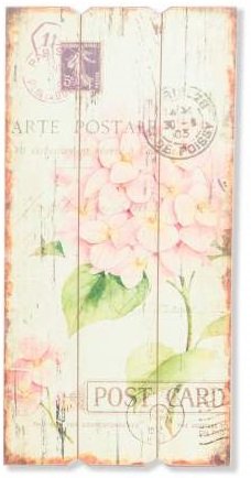 Cadre tableau bois Fleur vintage 60x30cm pour habiller un mur blanc vide avec style