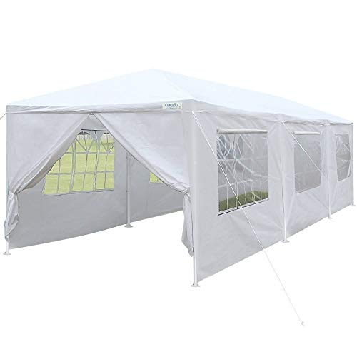 Quictent 10'x30' Upgraded Heavy Duty Steel Pipes Canopy Gazebo Wedding Party Tent