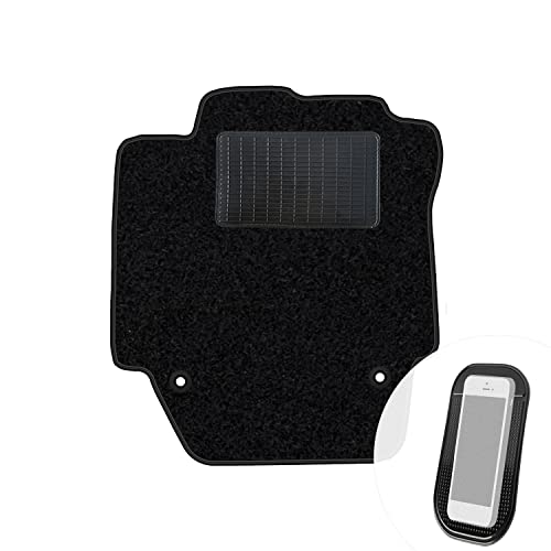 moto-MOLTICO Fahrer Fußmatte Auto Velours Fahrerseite Autoteppiche Schwarz Fahrermatte 1-teilig...