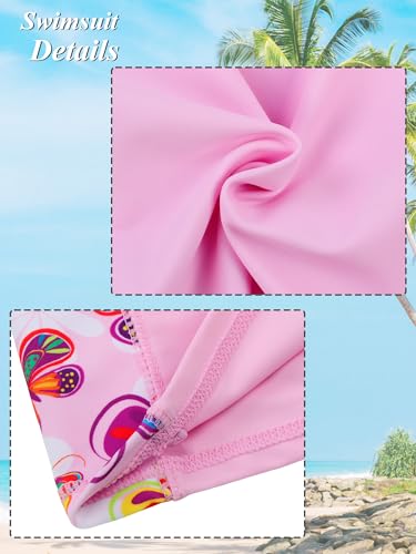 BAOHULU Girls Rash Guard Swimsuit Two Piece Bathing Suit UPF 50+ Short Sleeve Summer Beach Swimwear Size 3-14 Years4