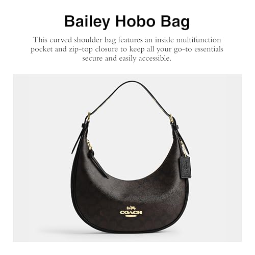 Coach Bailey Hobo in Signature Canvas, IM/Walnut/Black2