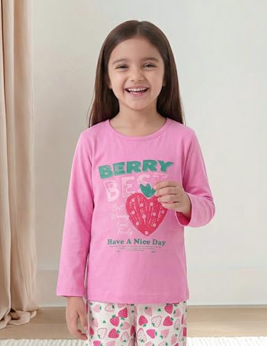 Image of Amazon Brand - Symbol Girls Girls Night Dress | 100% Cotton T-Shirt & Pyjama Set | Age 2-14 Years