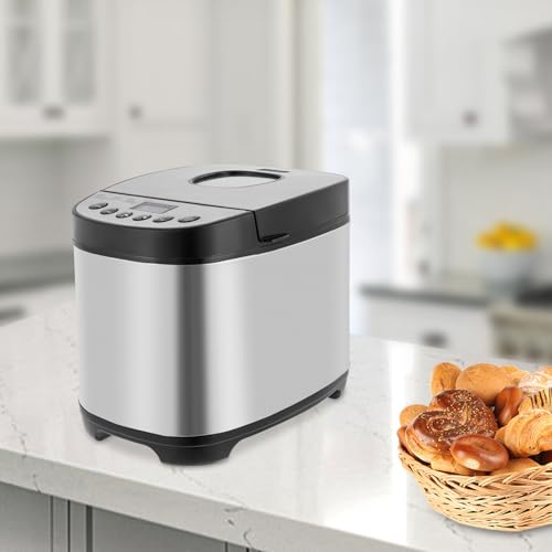 Kitchen In The Box Brotbackautomat 12-in-1 | 900g Kapazität | Mit Timer & Antihaft-Backform | Weiß