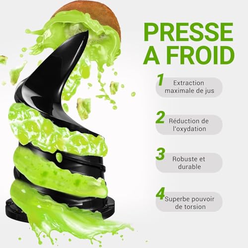 AMZCHEF Cold Press Juicer, 5.3" Self-Feeding Juicer Machines for Whole vegetable & fruit, Masticating Juicer Easy to Clean, High Juice Yield, Large Auger, Triple Strainers