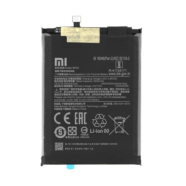 Image of MobiSpare Orignal BN54 5020 mAh Battery Compatible for Redmi 9 Prime (Orignal with 100% Battery Health)
