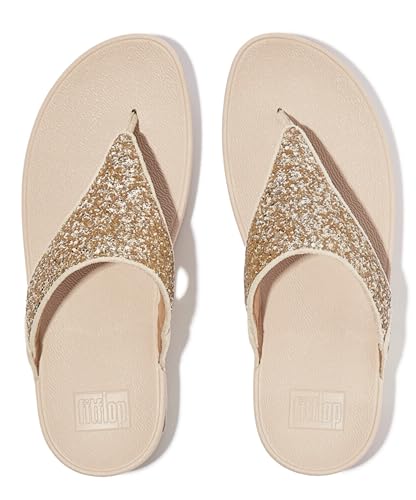 Image of FitFlop Lulu Multi-Tonal Glitter Toe-Post Sandals