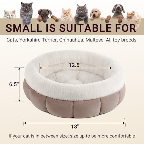 Lit rond pour chat et petit chien EDMIENS marron 45cm - 3