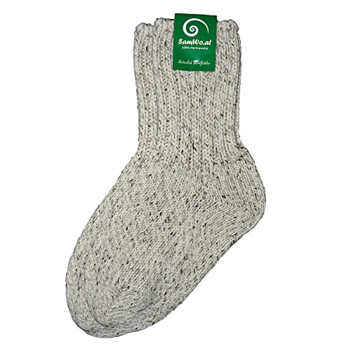 SamWo, 100% Schafwoll-Socken, dicke warme Wintersocken wie handgestrickt, SWS dick (46-47) Cover