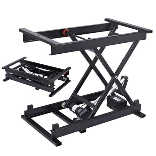 LYDZUSDP Electric Lifting Platform Scissor Lift Table 110LB Load,Height Adjustable,Scissor Lift Table Smart Lift Top Coffee Table 400x 320x310mm(Wired)