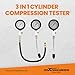 maXpeedingrods Engine Compression Tester 0-300PSI Cylinder Pressure Testers Spark Tester Small Engine Compression Gauges for Gasoline Petrol Engines Car Truck SUVs Motorcycle Automotive Tool Kit