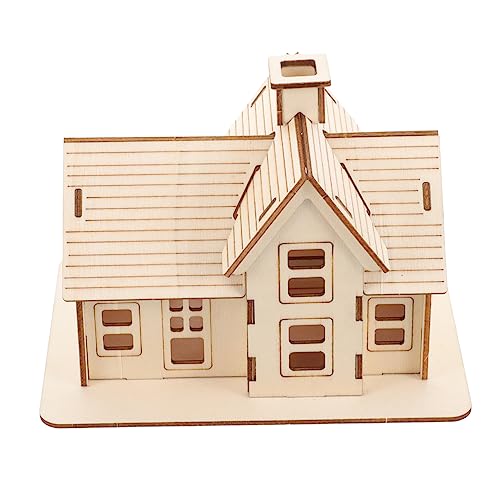 FRCOLOR 木製ハウスパズル 3d模型 Diy組み立て木造住宅 大人向け 考える力養う 家族や友人との遊びに 1セット