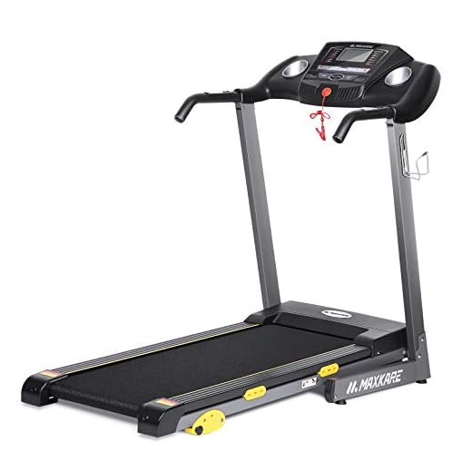 MaxKare Folding Treadmill Electric Motorized Running Machine 17'' Wide Tread Belt w/Incline LCD Display and Cup Holder Easy Assembly with 15 Preset Programs Perfect for Home Use