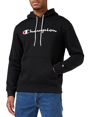 Champion Legacy American Classics-Powerblend Fleece Sudadera con Capucha, Negro, M para Hombre