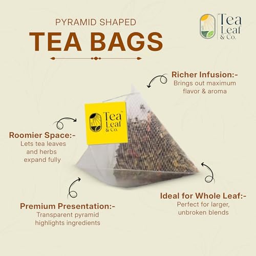 Image of Tealeaf & Co. Honey Lemon Green Tea with Lemon & Honey Extract, Lemongrass, Licorice & Chamomile - Organic Green Tea Bags with Fresh Herbs and Spices - 100 Teabags (7.055oz /200gm)