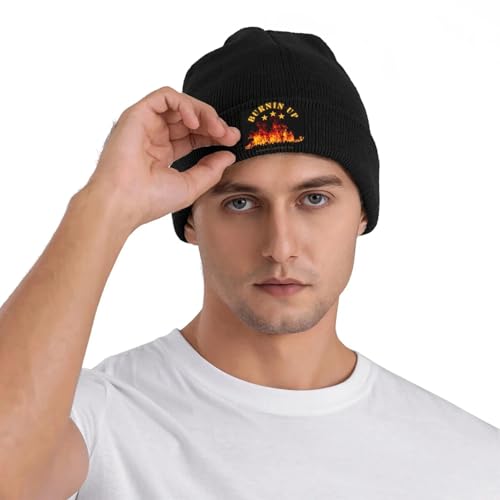 QIOEURYU Retro gestrickte Mütze Erwachsene Unisex Burnin Up Street Y2K Frühling Outdoor-Sport Maßgeschneiderte warme weiche Mützenmützen Kappen Festivalgeschenke