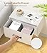 Adowes Floating Nightstand Shelf with Drawer, Wall Mounted Nightstand, Floating Drawer for Wall, Small Nightstand with Drawer, Floating Bedside Shelf for Bedroom, White