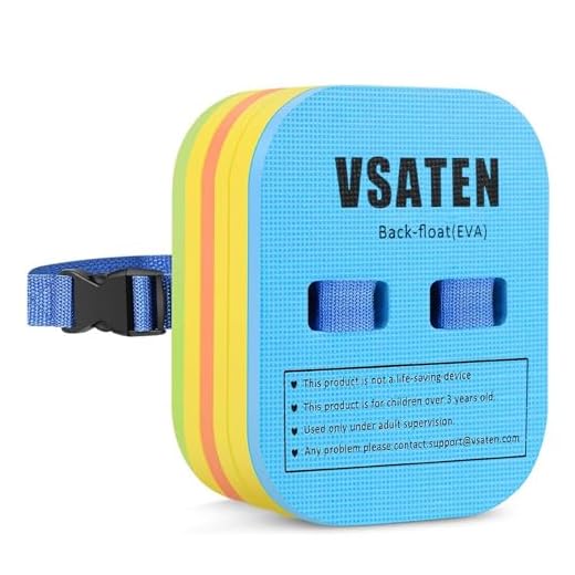 VSATEN Back Float, Swim Belt Bubble Adjustable 3 Layers Thicken Split Foam Learning Safety Training Board Pool Floaties for Kids Toddlers Swimming Beginners Floats Swim Lessons Equipment (10lb-60lb)
