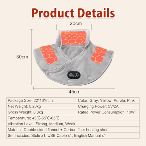 Épaulière électrique thermique et coussin chauffant pour le cou basse consommation