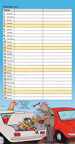 Uli Stein Timer für zwei 2023: Monatskalender für die Wand: Praktischer Wandkalender mit viel Platz zum Eintragen und tollen Cartoons Kalender – Wandkalender, 25. Juli 2022 - Image 4