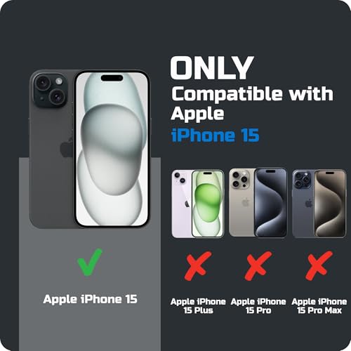 Image of AIBEX Ultra-Thin Mag-Saf Back Cover Case Compatible with iPhone 15| Slim Fit Scratch-Resistant Matte | Magnetic Wireless Charging | Microfibre Lining | Camera Protection (PC Material) - Dark Blue
