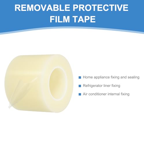 Image of PATIKIL Removable Protective Film Tape, 4.3 Inch x 656 ft PE Surface Protective Scratch Film Tape Roll for Furniture Electrical Appliances Plastic Hardware High Stickiness Clear