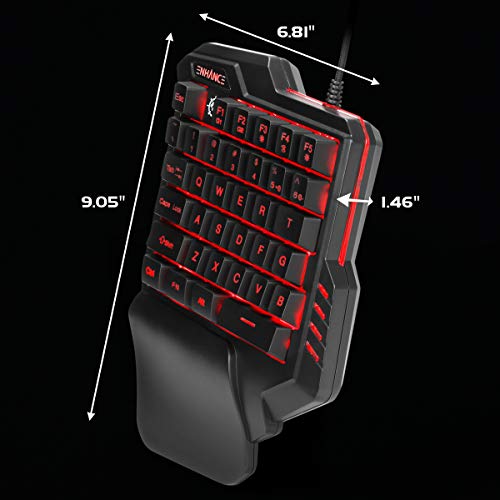 Enhance ENPCKNS100BKEW Gaming Keypad One Handed Gaming Keyboard Mini Keyboard - 7 Color Led Backlit, Programmable Keys thumb #8