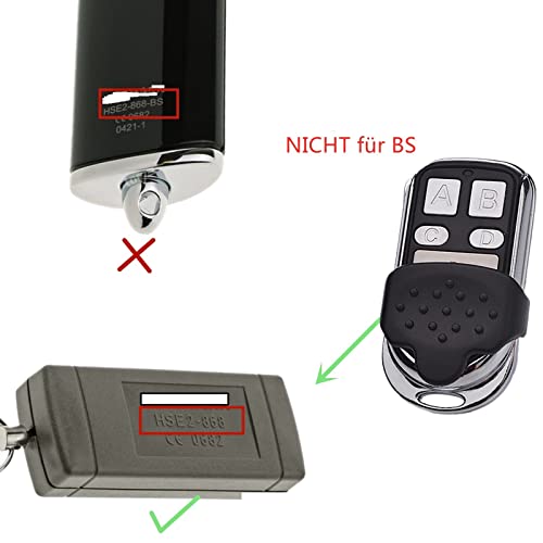 Krawnxin Fernbedienung Kompatibel mit Hormann Handsender HSM2 HSM4 HSE2 kompatibel mit Marantec Sender Digital D302 D304 868mhz Nicht für BS