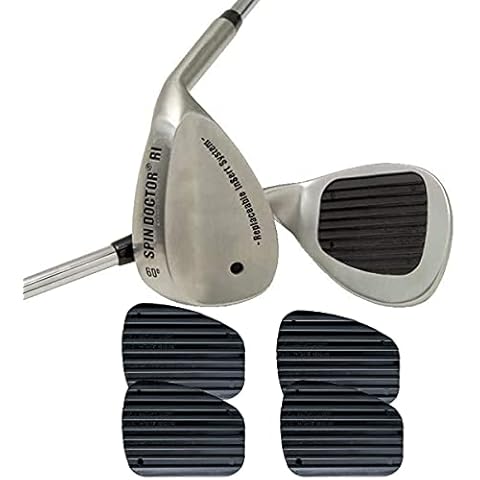 Spin Doctor RI Golf Wedge New 60 Degree Lob Wedge - Shaft Material Steel, Reverse Groove Inserts- Set of 4 (Right Hand) Cover