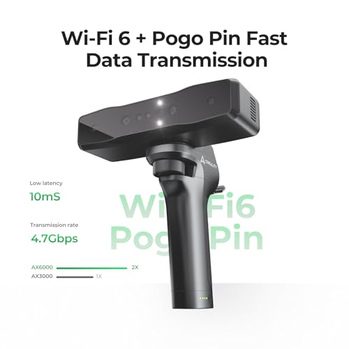 Image of Creality Otter Lite Wireless 3D Scanner, Wi-Fi 6 Portable Handheld 3D Scanner with 30FPS Scanning, Anti-Shake Tracking, Quad-Lens Precision Scanning for Small & Large Objects, Full Color Scan