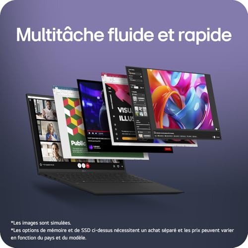 PC portable 16" gram 16Z90TL G.AZ78F 1 23kg écran QHD+ format 16:10 2560x1600 Intel® Ultra7 RAM SSD NVMe Intel® Arc™ graphics Win 11 Pro Next Gen Premium Obisidien - vue 10