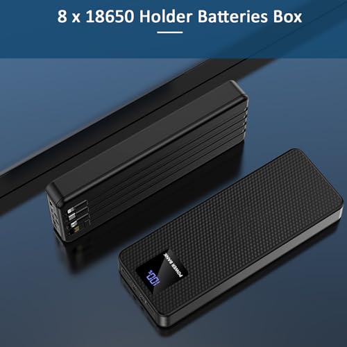 Caja 10x18650 Power 5V-2.1A con salida Micro Tipo C y cables para banco DIY 2